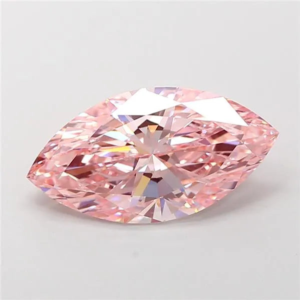 4.09ct Marquise Lab Grown Diamond (Colour Fancy Vivid Pink, Clarity VVS2, IGI Certified)