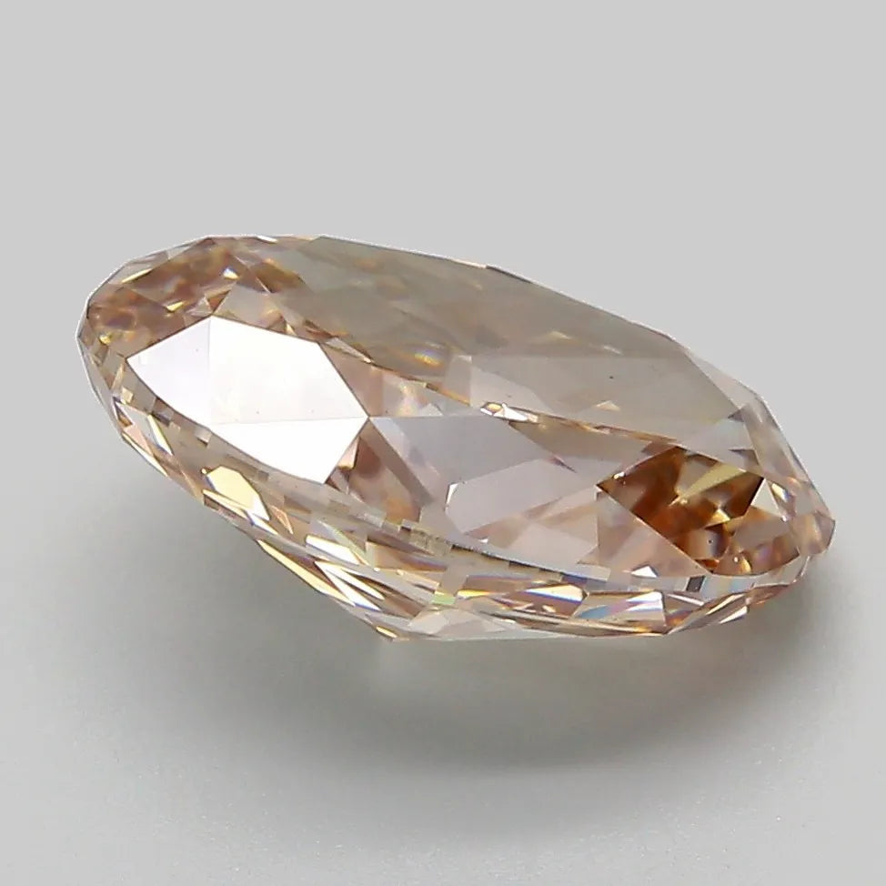 4.09ct Oval Lab Grown Diamond (Colour Brown, Clarity VS1, IGI Certified)