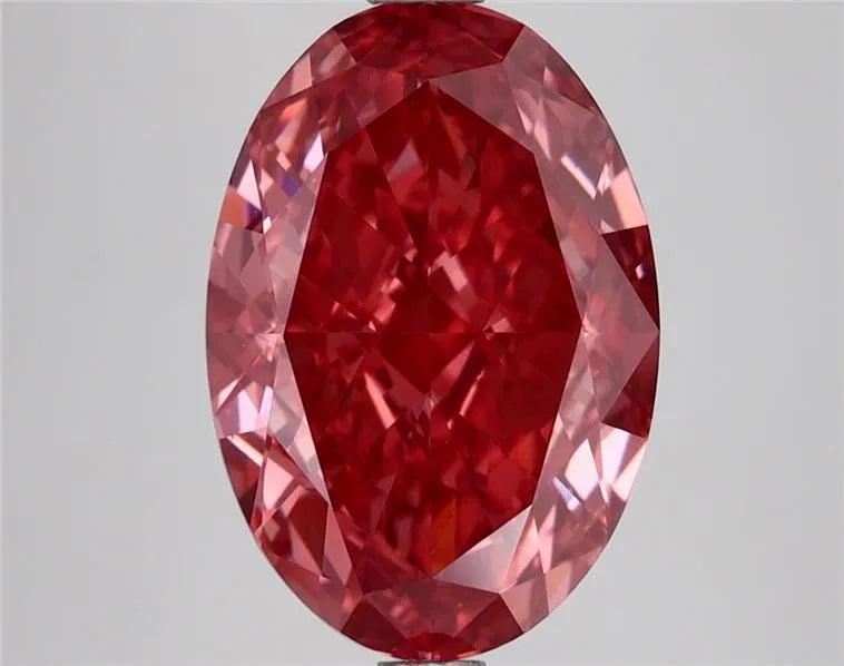 4.09ct Oval Lab Grown Diamond (Colour Fancy Vivid Pink, Clarity VVS2, IGI Certified)