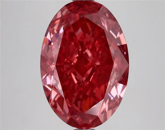 4.09ct Oval Lab Grown Diamond (Colour Fancy Vivid Pink, Clarity VVS2, IGI Certified)