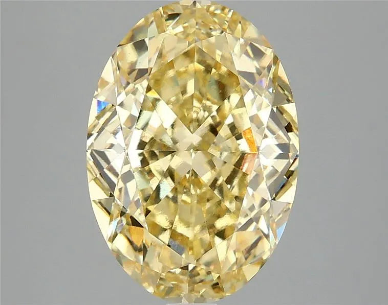 4.09ct Oval Lab Grown Diamond (Colour Fancy Vivid Yellow, Clarity VS1, IGI Certified)