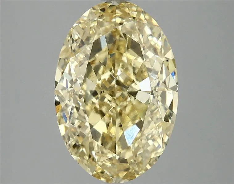 4.09ct Oval Lab Grown Diamond (Colour Fancy Vivid Yellow, Clarity VS2, IGI Certified)