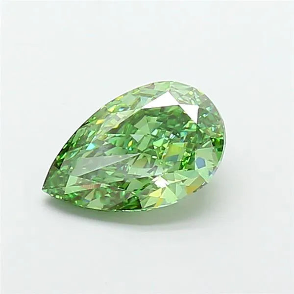 4.09ct Pear Lab Grown Diamond (Colour Fancy Vivid Green, Clarity VS1, IGI Certified)