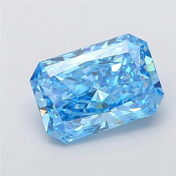 4.09ct Radiant Lab Grown Diamond (Colour Fancy Vivid Blue, Clarity VS1, IGI Certified)