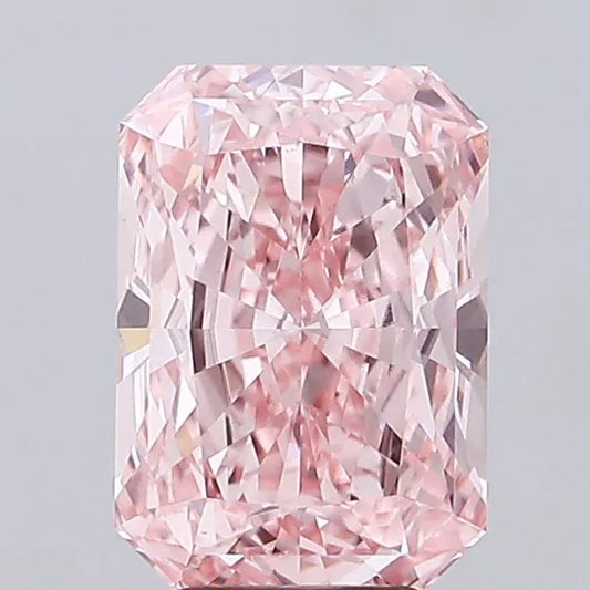 4.09ct Radiant Lab Grown Diamond (Colour Fancy Vivid Pink, Clarity VS1, IGI Certified)