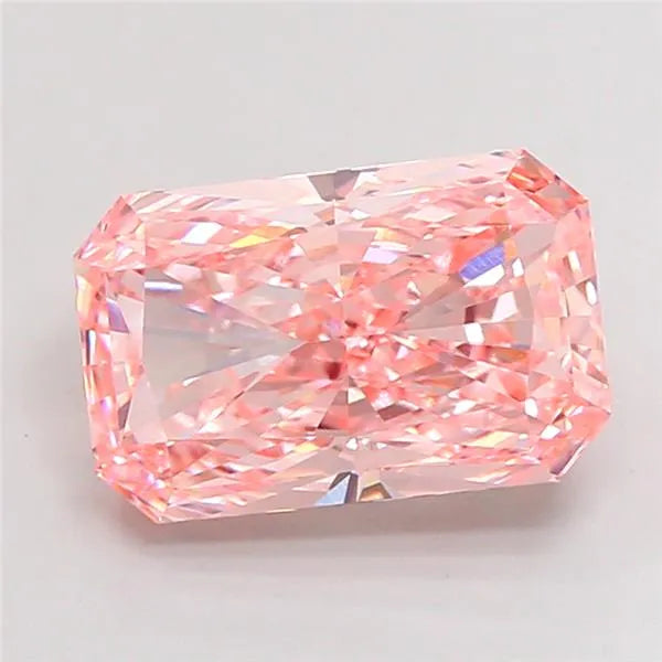 4.09ct Radiant Lab Grown Diamond (Colour Fancy Vivid Pink, Clarity VVS2, IGI Certified)