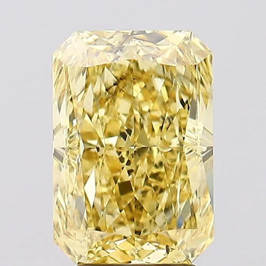 4.09ct Radiant Lab Grown Diamond (Colour Fancy Vivid Yellow, Clarity SI1, IGI Certified)