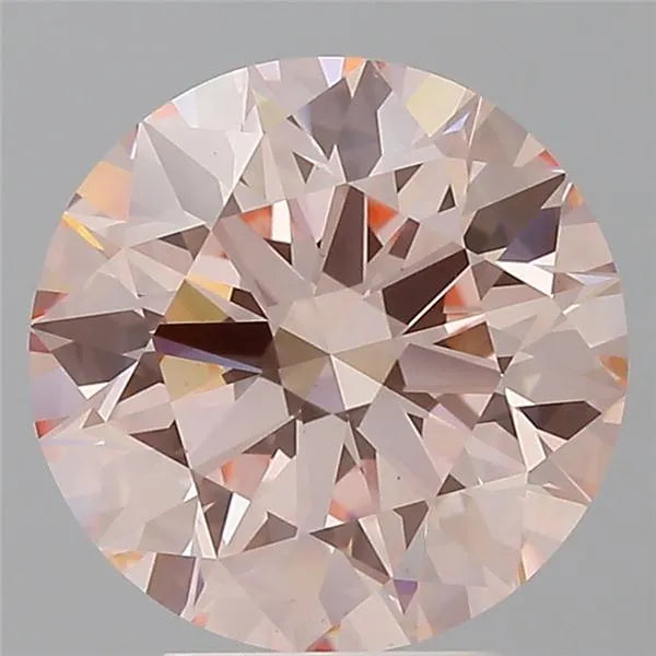 4.09ct Round Lab Grown Diamond (Colour Fancy Intense Pink, Clarity VS1, Cut ID, IGI Certified)