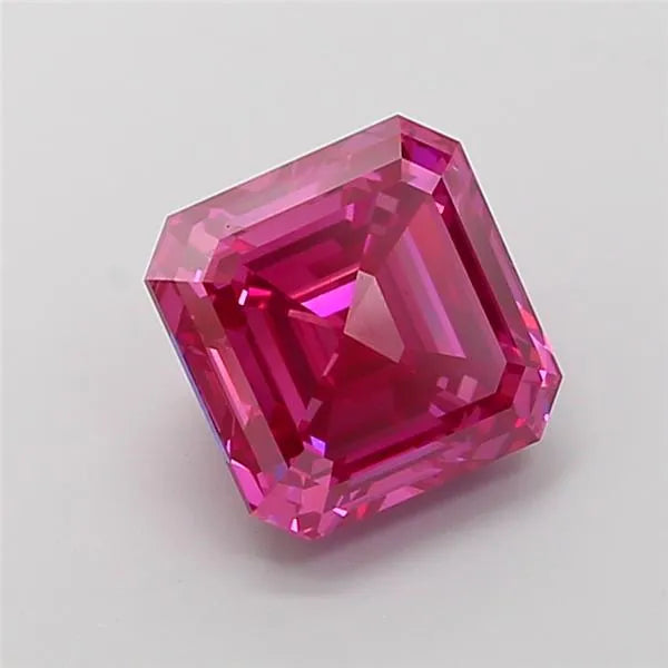 4.10ct Asscher Lab Grown Diamond (Colour Fancy Vivid Pink, Clarity VS1, IGI Certified)