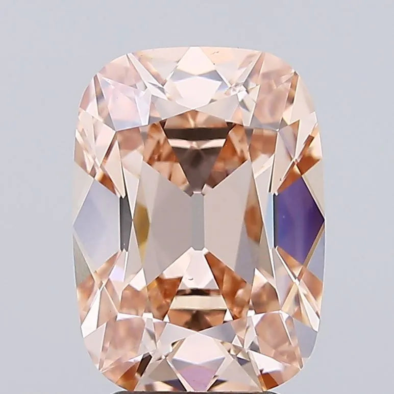 4.10ct Cushion brilliant Lab Grown Diamond (Colour Fancy Light Brown, Clarity VVS2, IGI Certified)