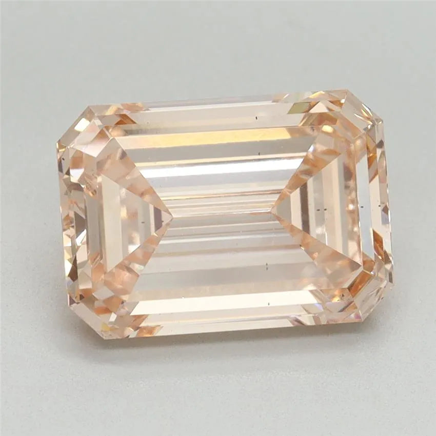 4.10ct Emerald Lab Grown Diamond (Colour Fancy Intense Orange, Clarity SI1, IGI Certified)