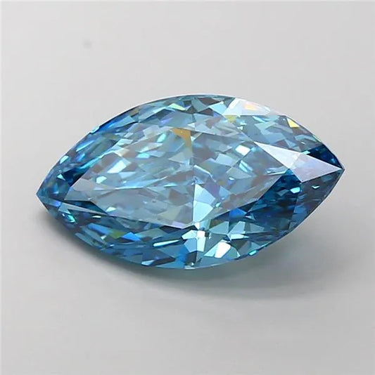 4.10ct Marquise Lab Grown Diamond (Colour Fancy Vivid Blue, Clarity VS1, IGI Certified)