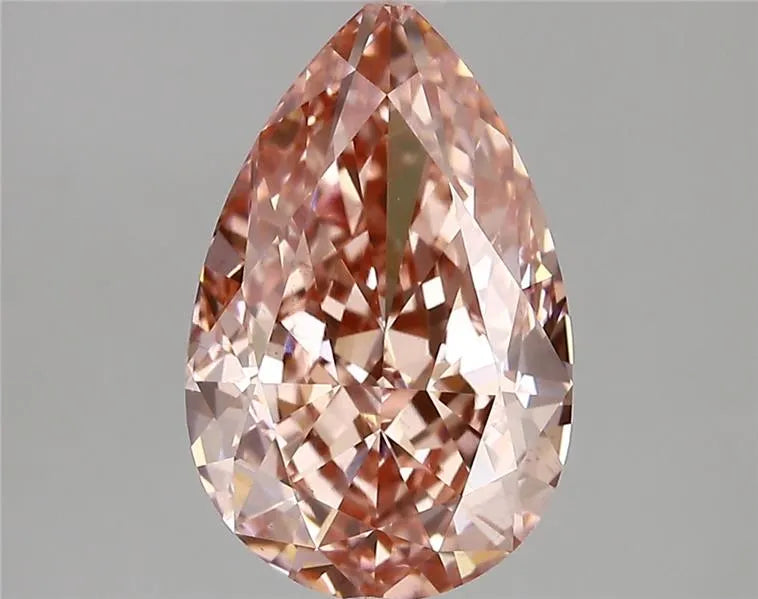 4.10ct Pear Lab Grown Diamond (Colour Fancy Vivid Pink, Clarity VS1, IGI Certified)
