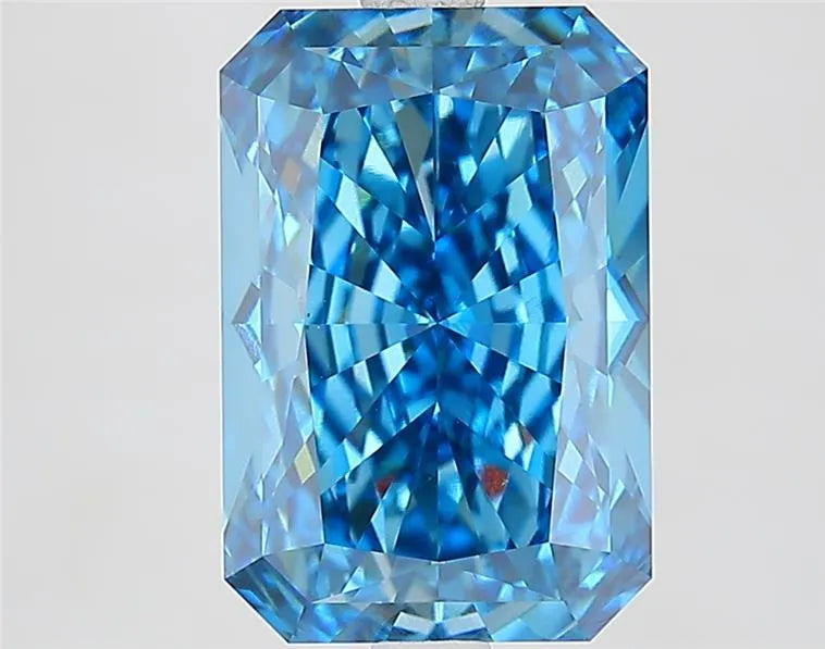 4.10ct Radiant Lab Grown Diamond (Colour Fancy Vivid Blue, Clarity VS1, IGI Certified)
