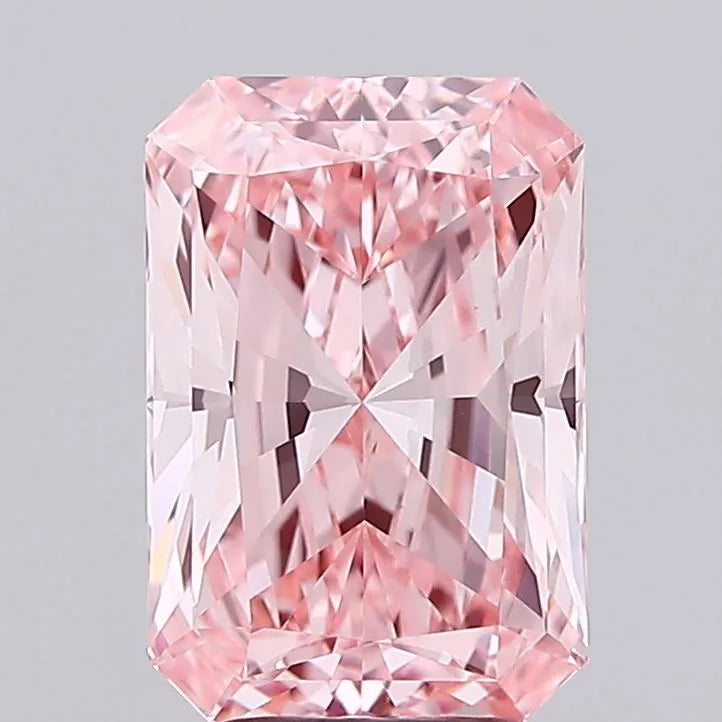 4.10ct Radiant Lab Grown Diamond (Colour Fancy Vivid Pink, Clarity VVS2, IGI Certified)
