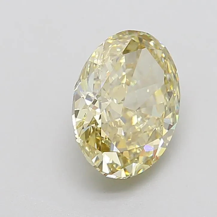 4.11ct Oval Lab Grown Diamond (Colour Fancy Yellow, Clarity VS1, IGI Certified)