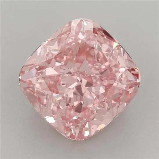 4.14ct Cushion modified Lab Grown Diamond (Colour Fancy Vivid Pink, Clarity VS1, IGI Certified)