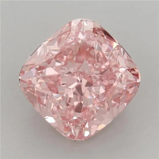4.14ct Cushion modified Lab Grown Diamond (Colour Fancy Vivid Pink, Clarity VS1, IGI Certified)