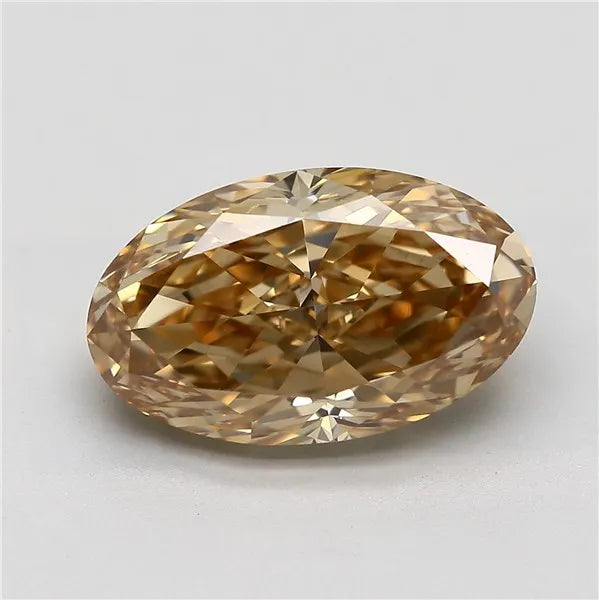 4.14ct Oval Natural Diamond (Colour Fancy Yellow, Clarity IF, GIA Certified)