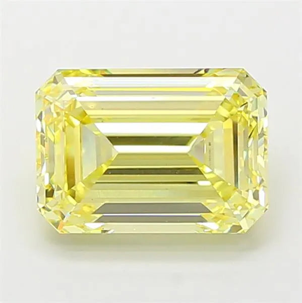 4.15ct Emerald Lab Grown Diamond (Colour Fancy Yellow, Clarity VS1, IGI Certified)