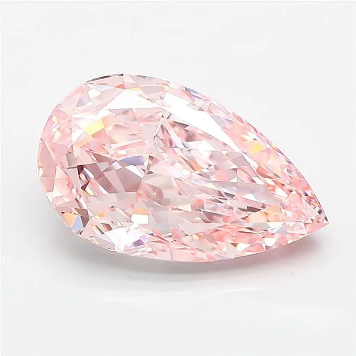 4.15ct Pear Lab Grown Diamond (Colour Fancy Intense Pink, Clarity VVS2, IGI Certified)