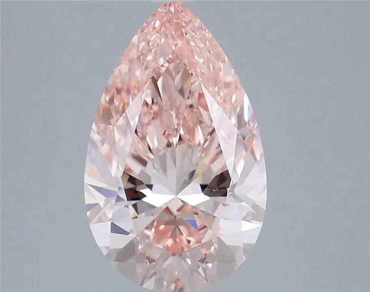 4.15ct Pear Lab Grown Diamond (Colour Fancy Vivid Pink, Clarity VVS2, IGI Certified)