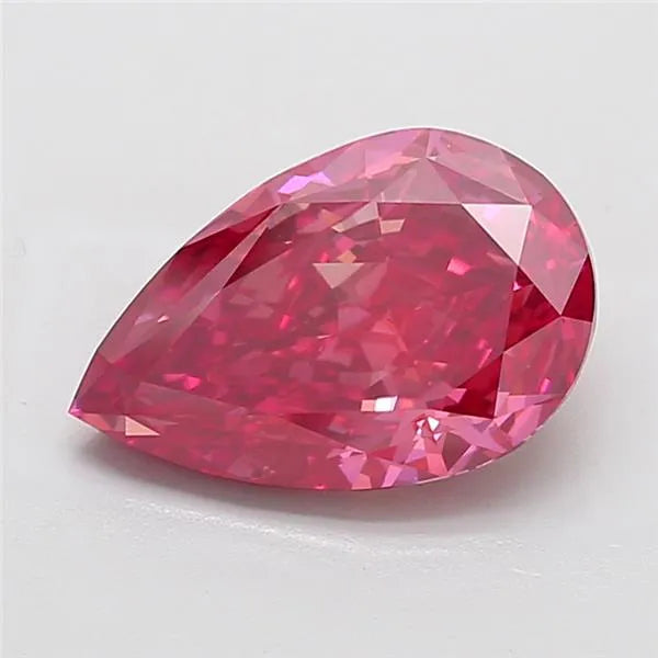 4.15ct Pear Lab Grown Diamond (Colour Fancy Vivid Red, Clarity VS1, IGI Certified)