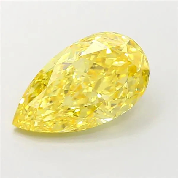 4.15ct Pear Lab Grown Diamond (Colour Fancy Vivid Yellow, Clarity VVS1, IGI Certified)