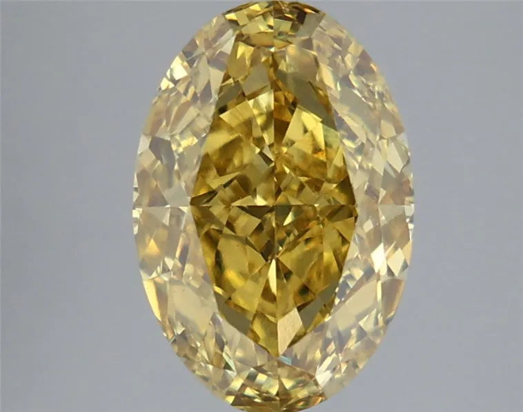 4.20ct Oval Lab Grown Diamond (Colour Fancy Vivid Yellow, Clarity VS1, IGI Certified)