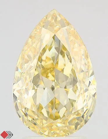 4.20ct Pear Lab Grown Diamond (Colour Fancy Intense Yellow, Clarity VVS2, IGI Certified)