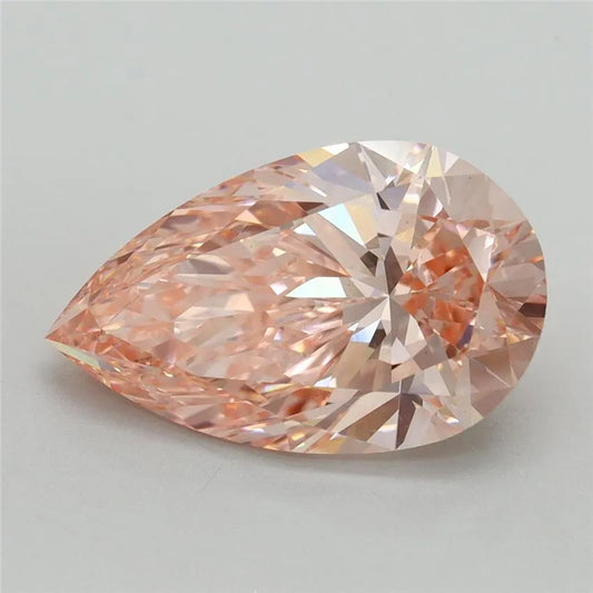 4.20ct Pear Lab Grown Diamond (Colour Fancy Vivid Pink, Clarity VS1, IGI Certified)