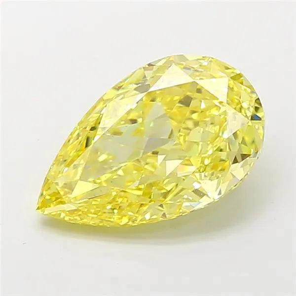 4.21ct Pear Lab Grown Diamond (Colour Fancy Intense Yellow, Clarity VS1, IGI Certified)