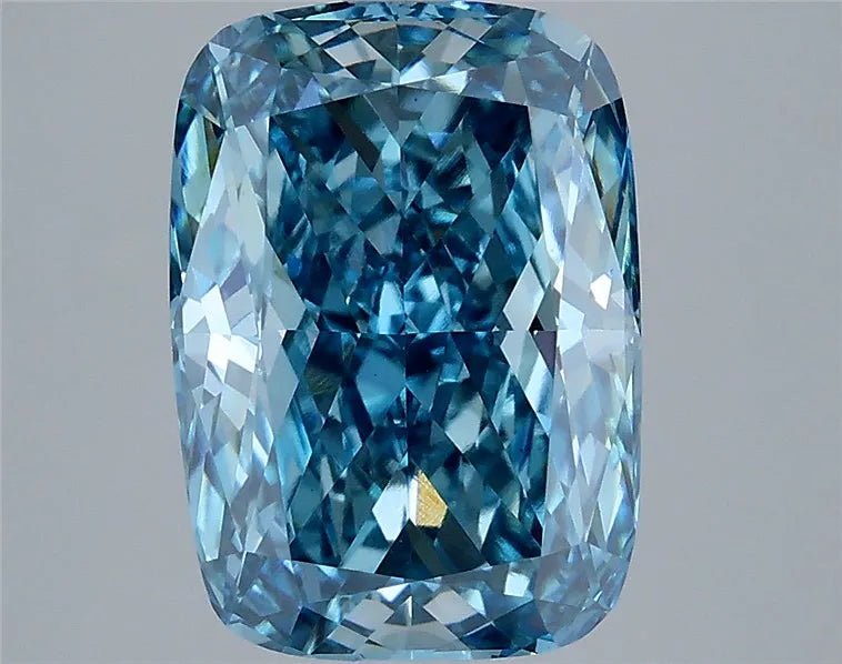 4.22ct Cushion modified Lab Grown Diamond (Colour Fancy Vivid Blue, Clarity VS1, IGI Certified)