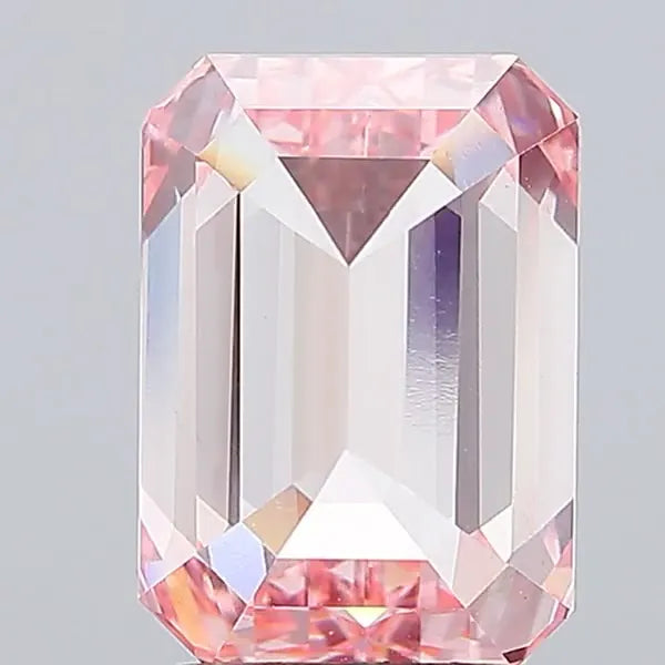 4.22ct Emerald Lab Grown Diamond (Colour Fancy Vivid Pink, Clarity VS1, IGI Certified)