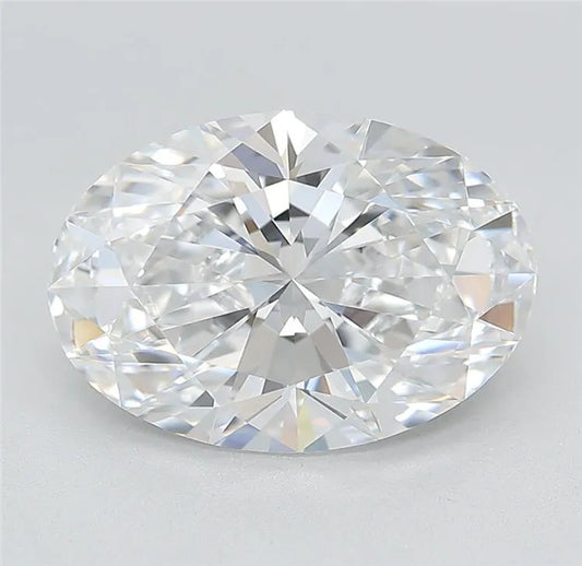 4.22ct Oval Lab Grown Diamond (Colour D, Clarity IF, Cut EX, IGI Certified)