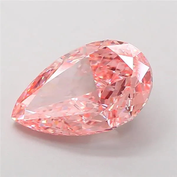 4.22ct Pear Lab Grown Diamond (Colour Fancy Vivid Pink, Clarity VVS2, IGI Certified)