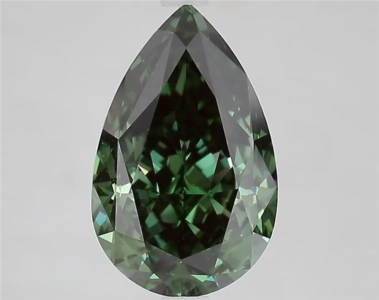 4.23ct Pear Lab Grown Diamond (Colour Fancy Deep Green, Clarity VS1, IGI Certified)