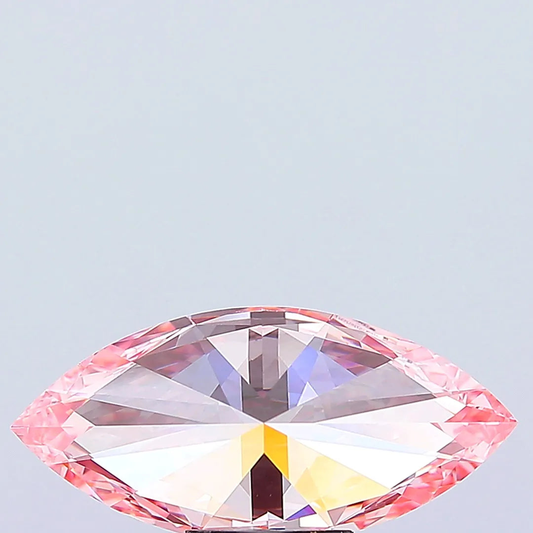 4.24ct Marquise Lab Grown Diamond (Colour Fancy Vivid Pink, Clarity VVS2, IGI Certified)