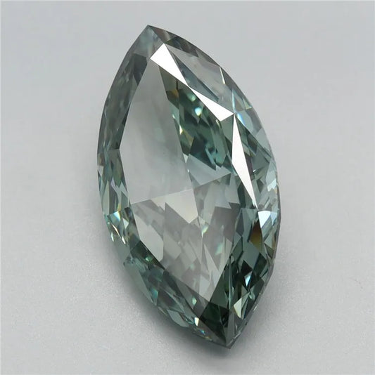 4.25ct Marquise Lab Grown Diamond (Colour Fancy Vivid Green, Clarity VVS2, IGI Certified)