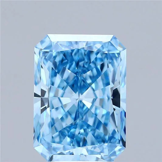 4.26ct Radiant Lab Grown Diamond (Colour Fancy Vivid Blue, Clarity VS1, IGI Certified)
