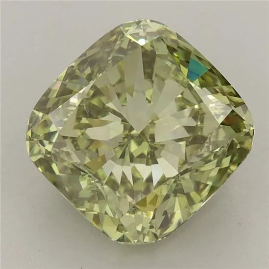4.27ct Cushion modified Lab Grown Diamond (Colour Fancy Vivid Green, Clarity VS2, IGI Certified)