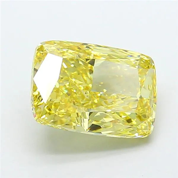 4.28ct Cushion modified Lab Grown Diamond (Colour Fancy Vivid Yellow, Clarity VVS2, IGI Certified)