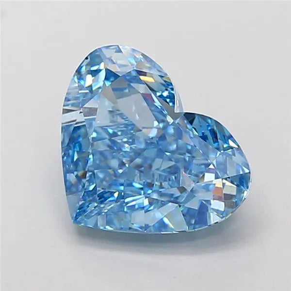 4.28ct Heart Lab Grown Diamond (Colour Fancy Vivid Blue, Clarity VS1, IGI Certified)
