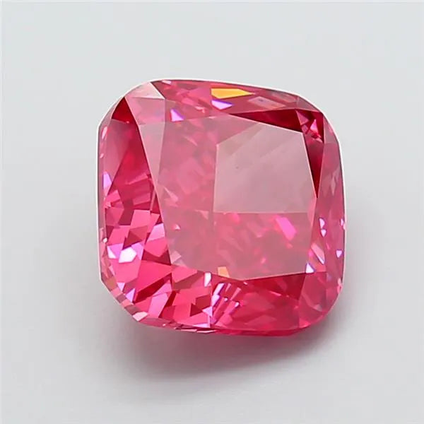 4.30ct Cushion modified Lab Grown Diamond (Colour Fancy Vivid Pink, Clarity VS1, IGI Certified)