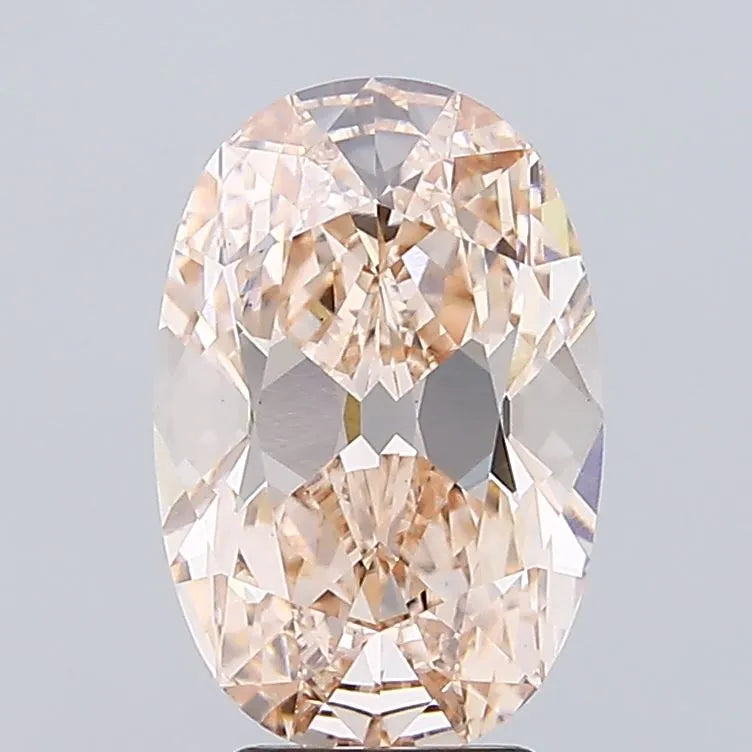 4.30ct Oval Lab Grown Diamond (Colour Fancy Light Brown Pink, Clarity VS1, IGI Certified)