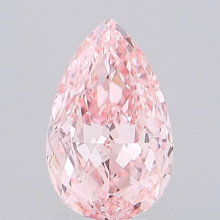 4.30ct Pear Lab Grown Diamond (Colour Fancy Vivid Pink, Clarity VS1, IGI Certified)
