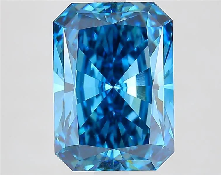 4.30ct Radiant Lab Grown Diamond (Colour Fancy Vivid Blue, Clarity VVS2, IGI Certified)