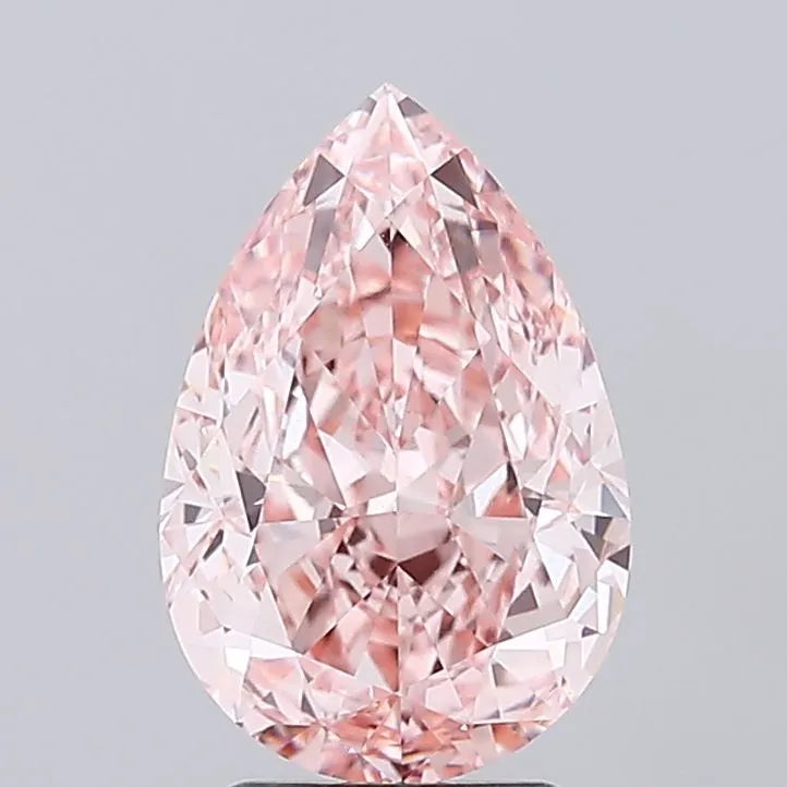 4.31ct Pear Lab Grown Diamond (Colour Fancy Intense Pink, Clarity VS1, IGI Certified)