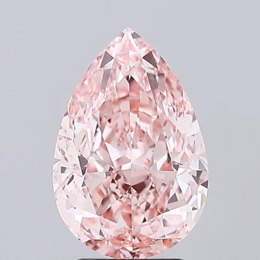 4.31ct Pear Lab Grown Diamond (Colour Fancy Intense Pink, Clarity VS1, IGI Certified)