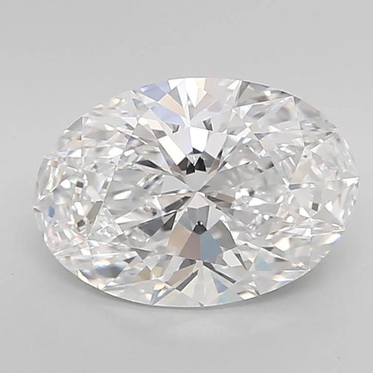 4.33ct Oval Lab Grown Diamond (Colour D, Clarity IF, Cut EX, IGI Certified)